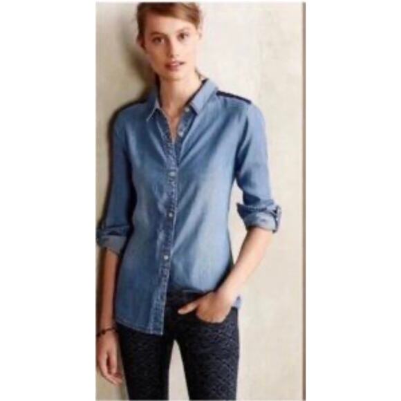 ANTHROPOLOGIE BRAND HOLDING HORSES EMBROIDERED TOP WOMENS SIZE XS - Picture 2 of 11